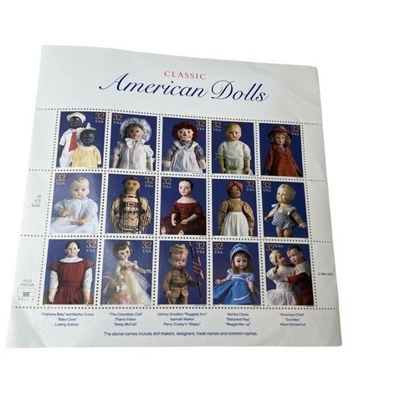 Classic American Dolls Sheets of 15 32¢ Stamps  # 3151 Brand New 2 Sheets - Picture 3 of 6